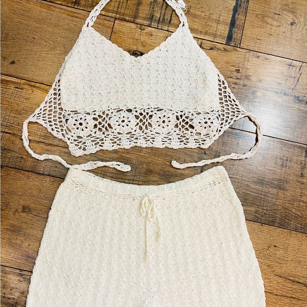 Handmade crochet 🧶 top and short